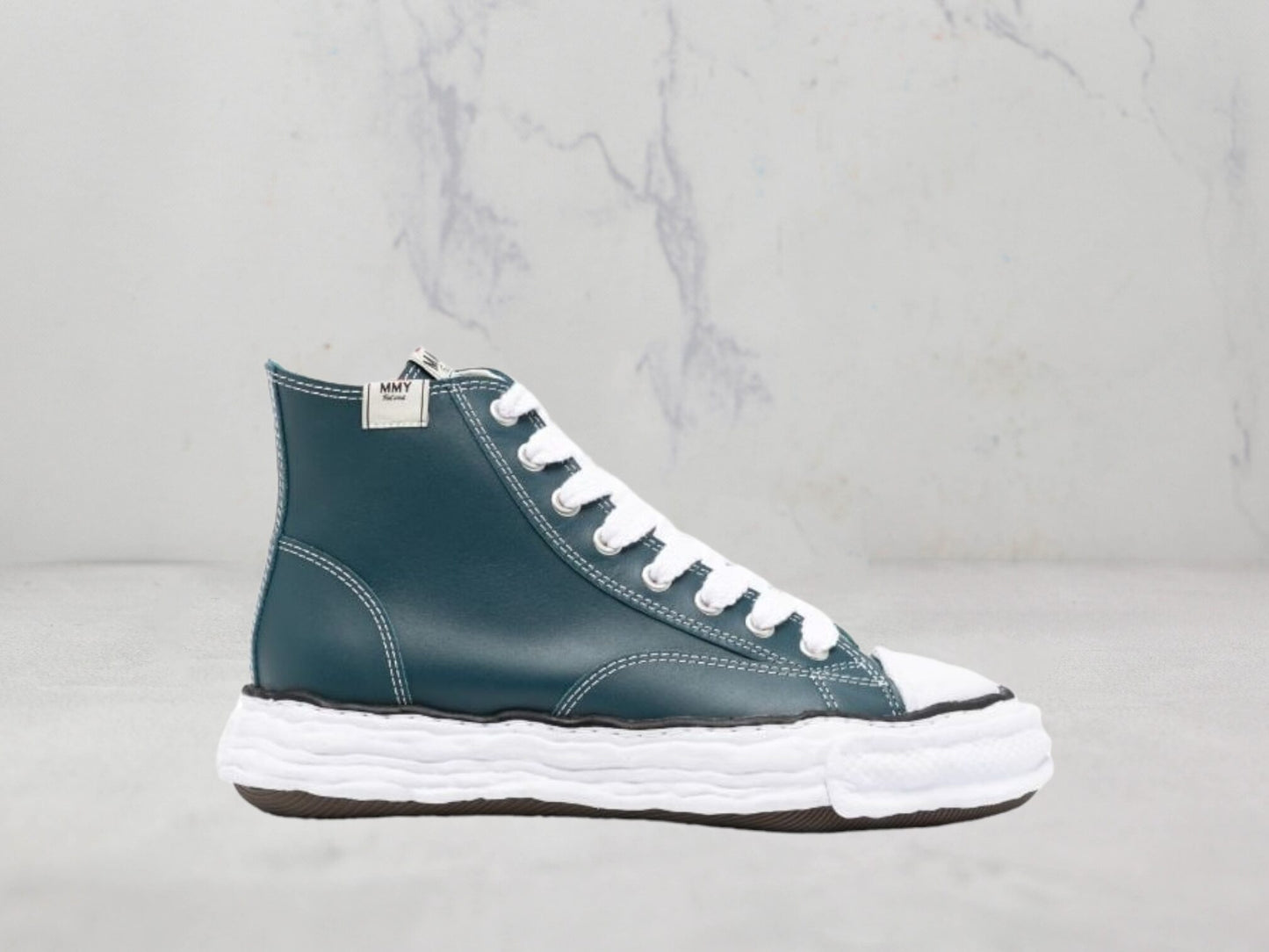 Mihara Yasuhiro Montantes Peterson23 Cuir - Bleu