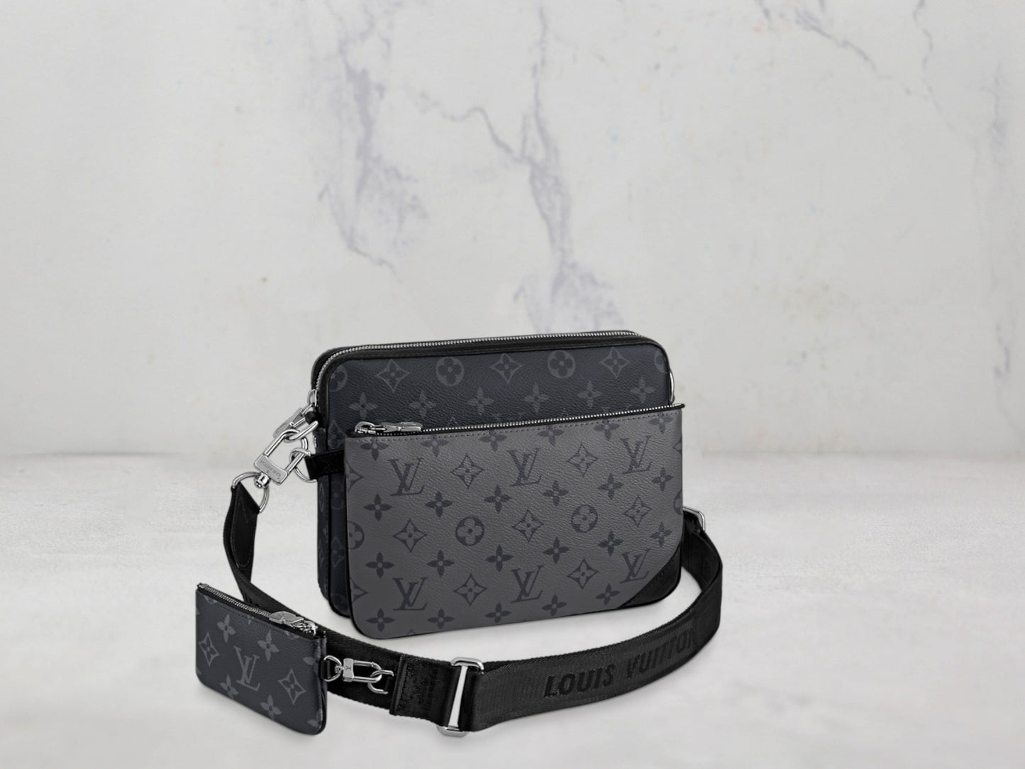 Louis Vuitton – TRIO MESSENGER Monogram Éclipse
