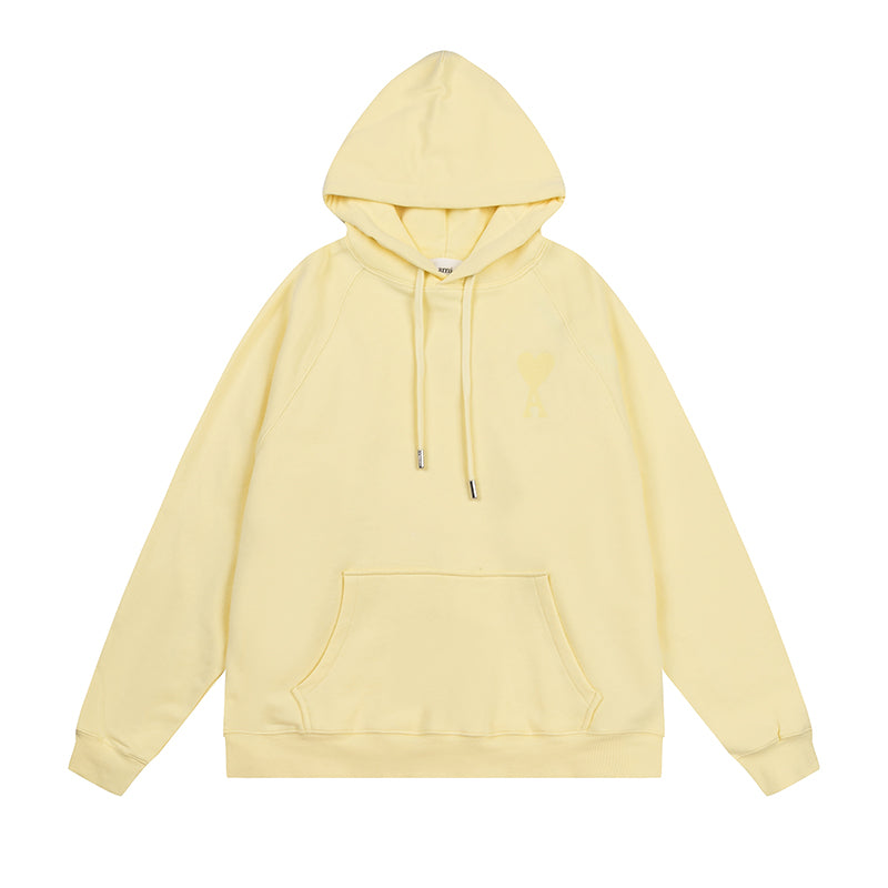 Pull à capuche AMI Pastel - Jaune