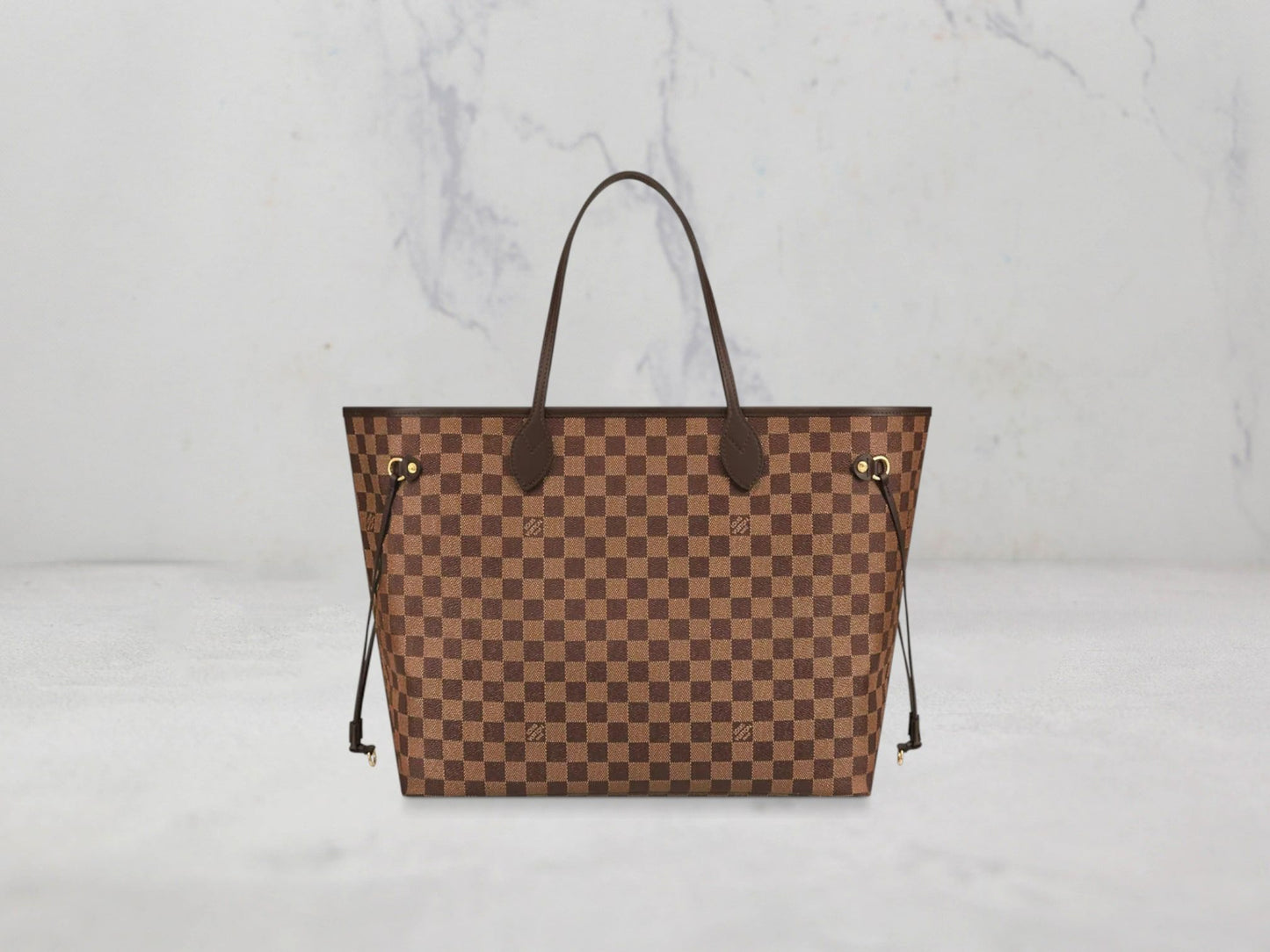 Louis Vuitton – SAC Neverfull Grand - Damier Ebène - Rouge