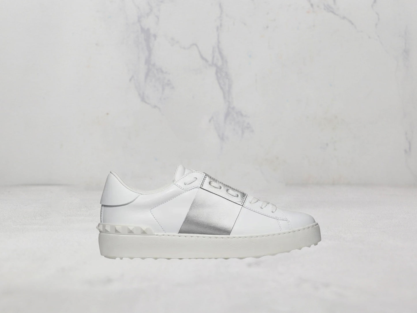 Valentino Garavani Sneakers Open - Blanc / Gris