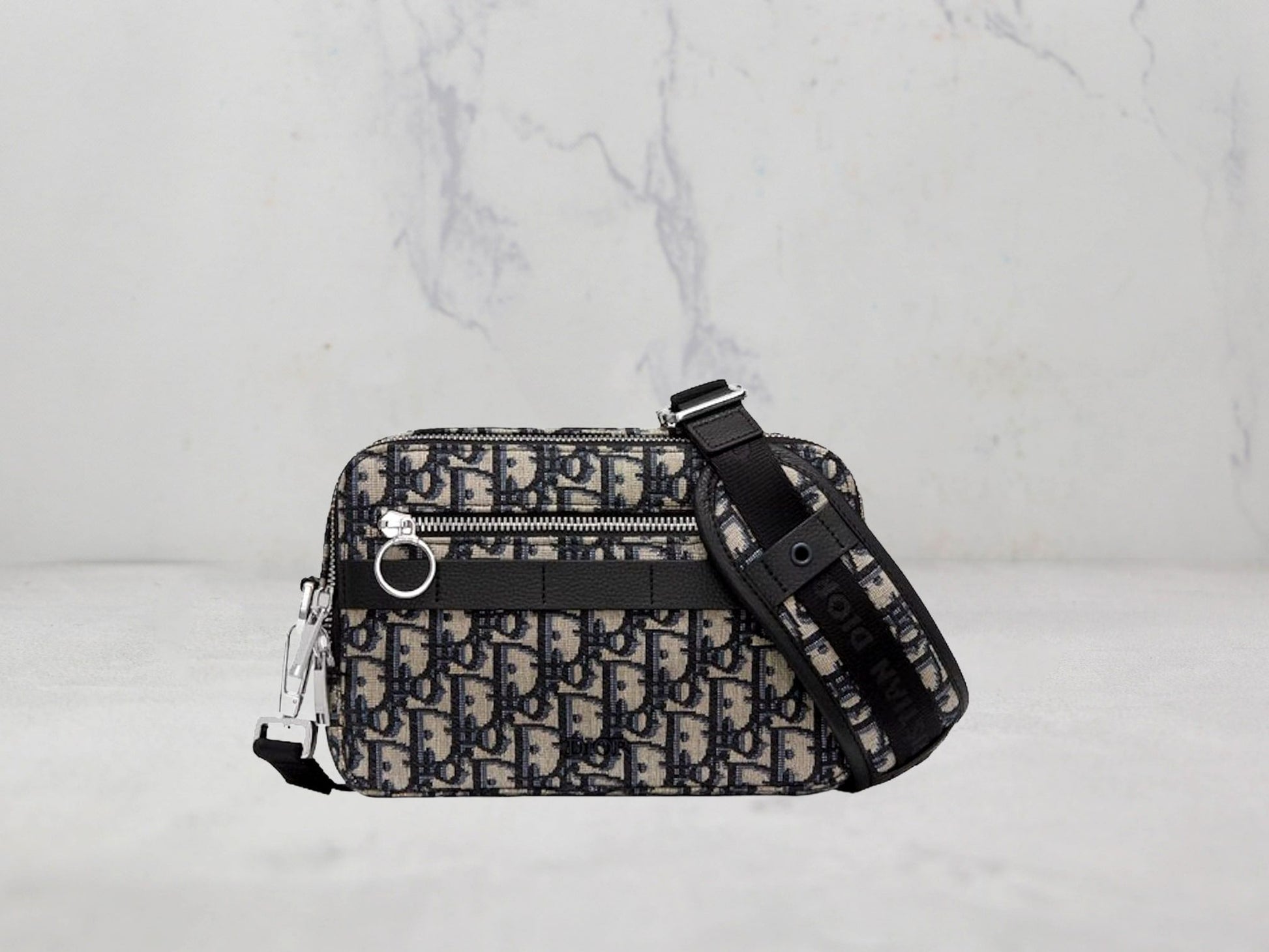 SAC BANDOULIÈRE SAFARI Toile jacquard Dior Oblique - Beige