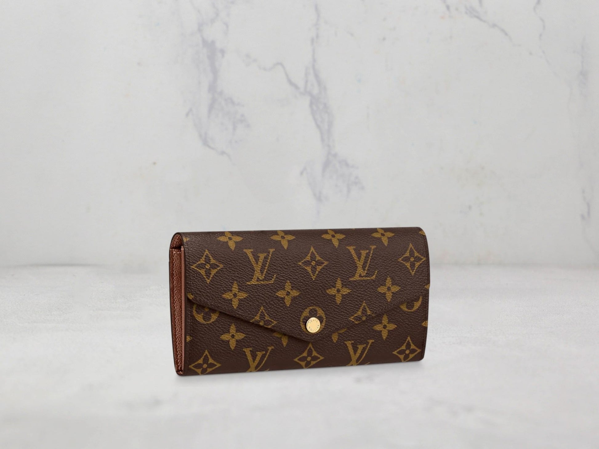 Louis Vuitton PORTEFEUILLE Sarah - Rose - Toile Damier