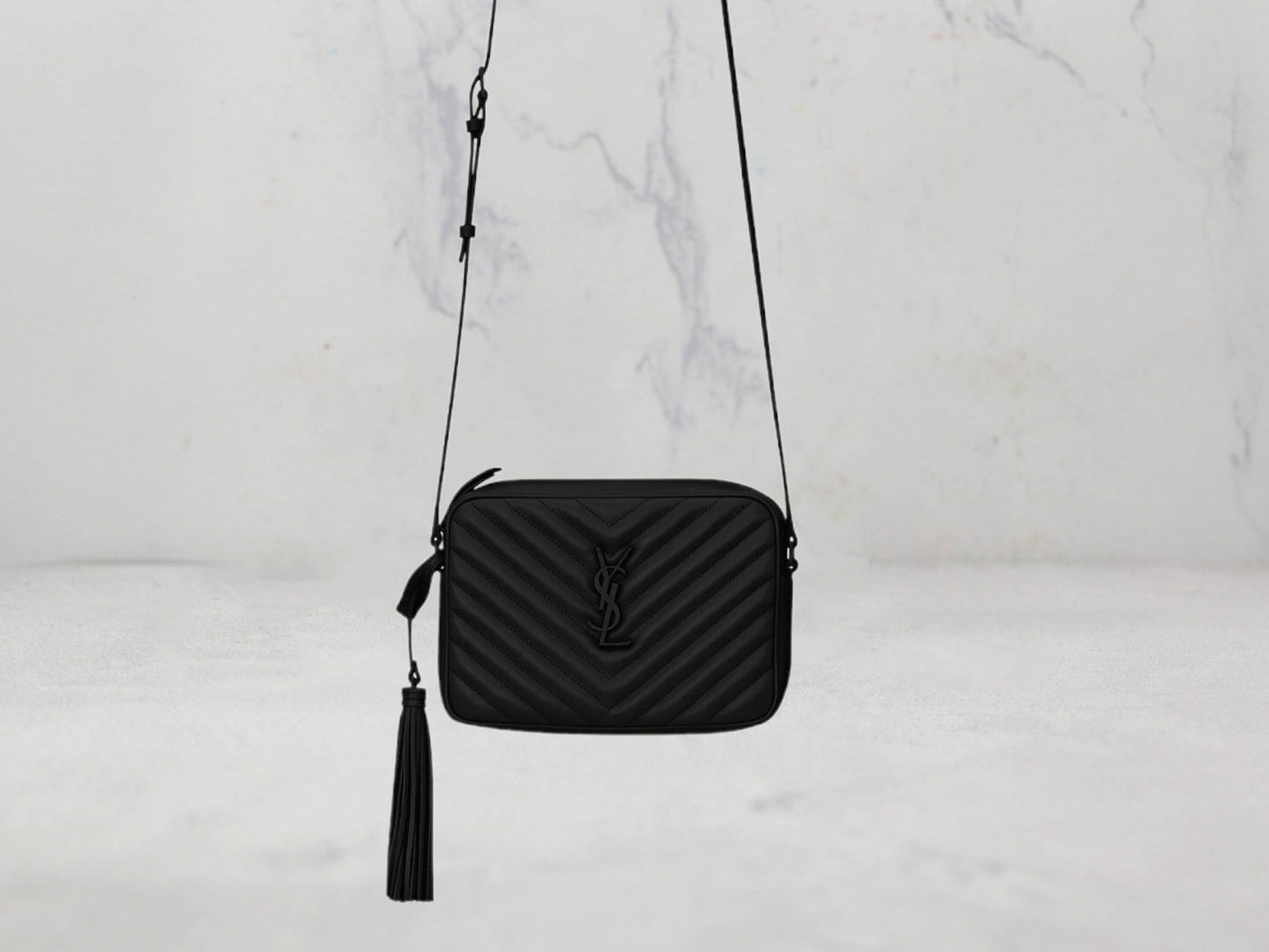 SAC Saint Laurent LOU CAMERA BAG MATELASSÉ Logo Noir