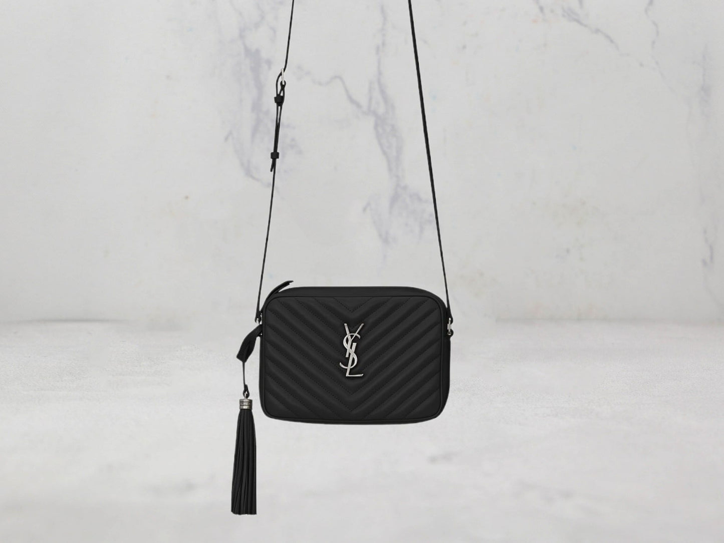 SAC Saint Laurent LOU CAMERA BAG MATELASSÉ Logo Argenté