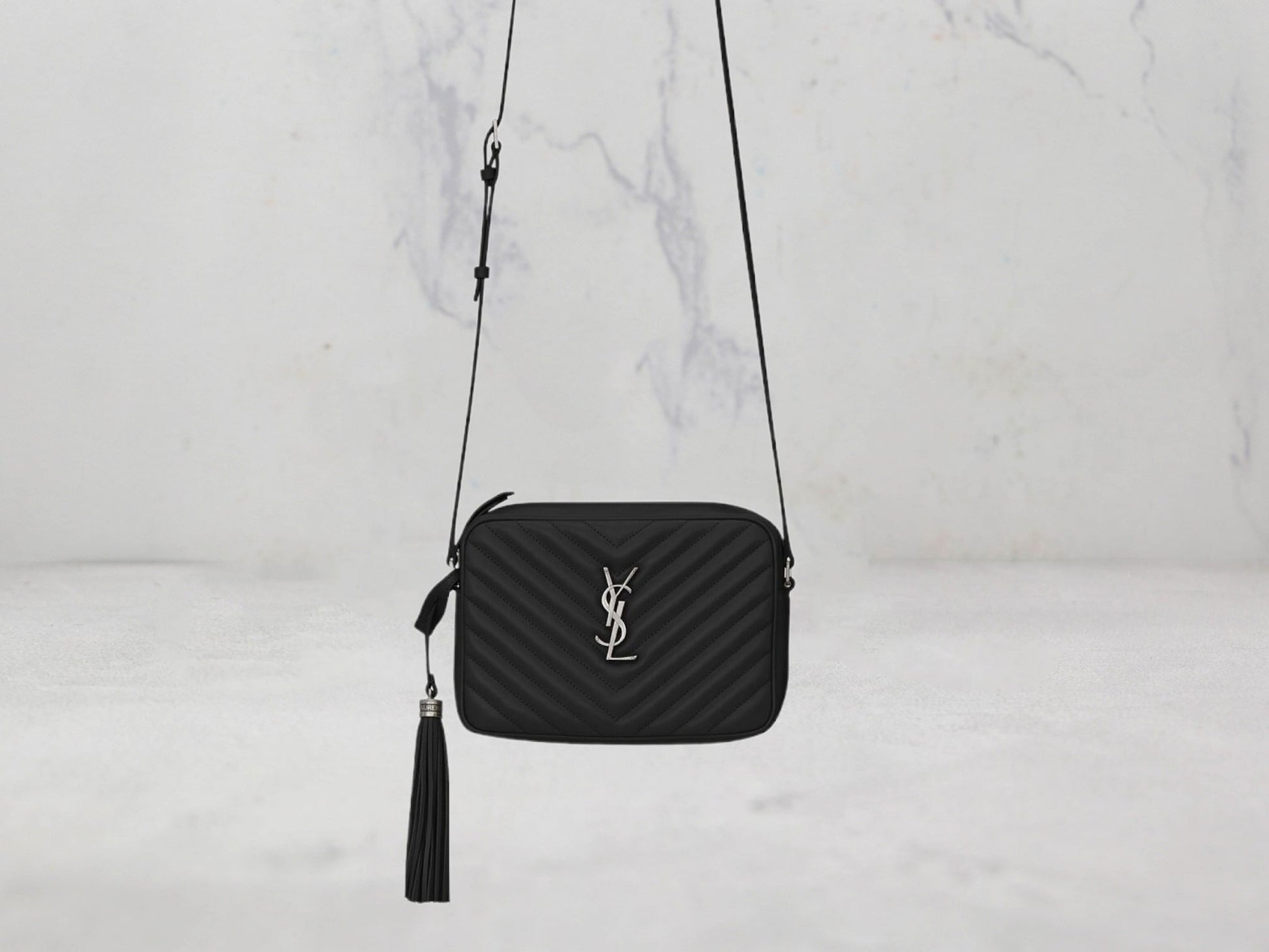SAC Saint Laurent LOU CAMERA BAG MATELASSÉ Logo Argenté