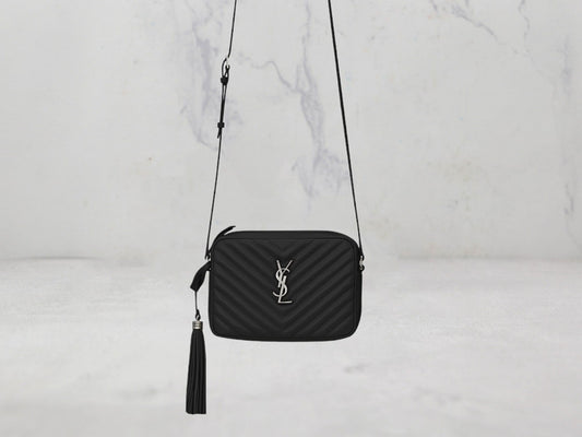 SAC Saint Laurent LOU CAMERA BAG MATELASSÉ Logo Argenté
