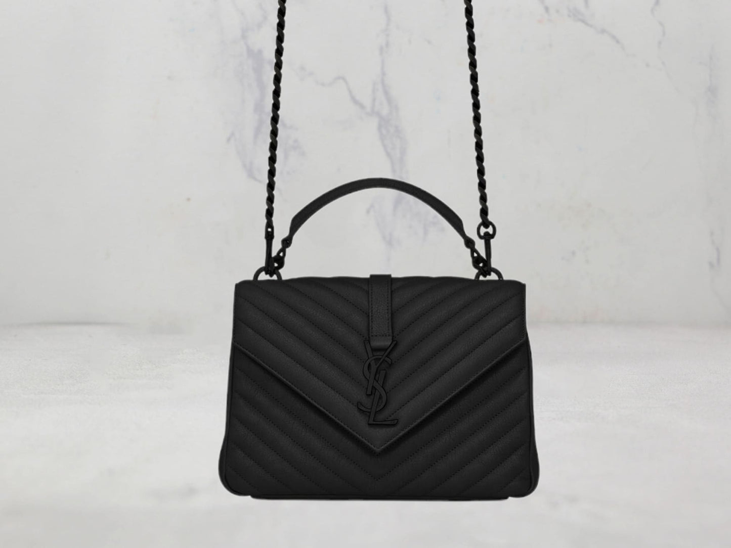 SAC Saint Laurent COLLÈGE MEDIUM EN CUIR MATELASSÉ