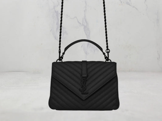 SAC Saint Laurent COLLÈGE MEDIUM EN CUIR MATELASSÉ