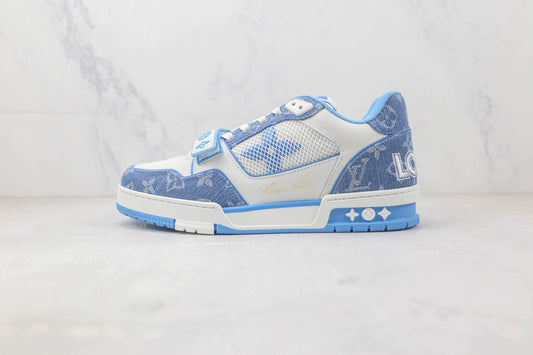 Louis Vuitton Trainer Monogram Denim - Bleu