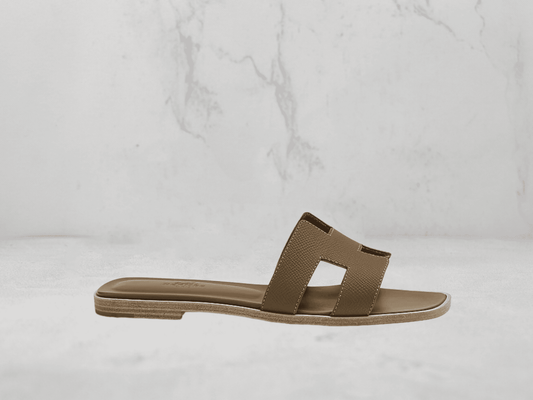 Sandales Oran Bicolore Hermes - Noir