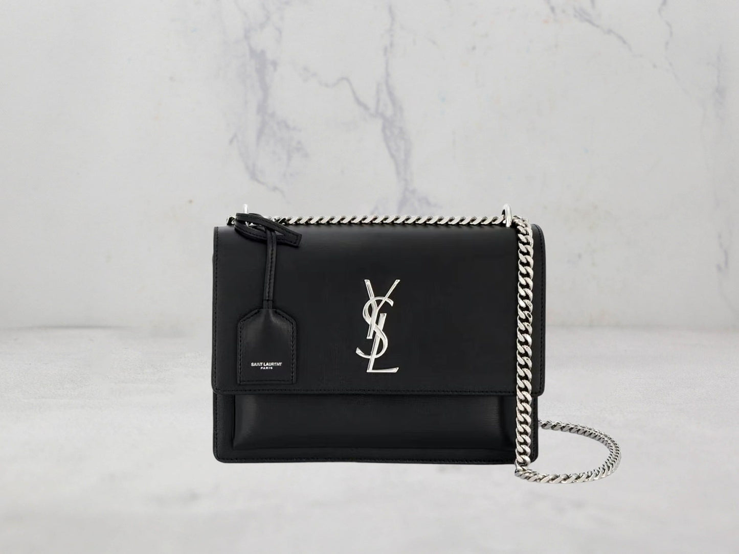 Saint Laurent Sunset Crossbody Bag Medium Black