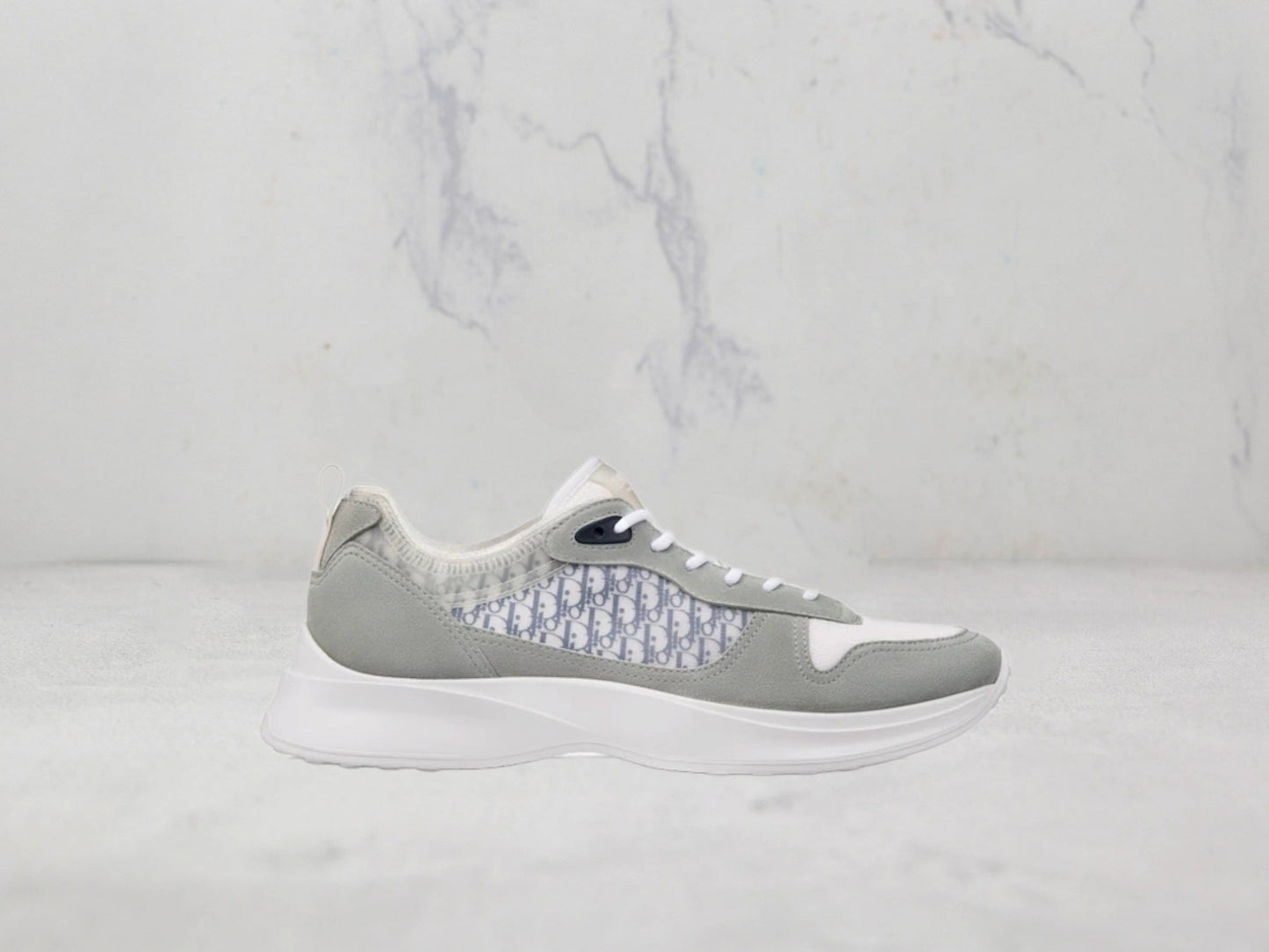 Sneaker Dior B25 RUNNER Suède - Blanc / Gris
