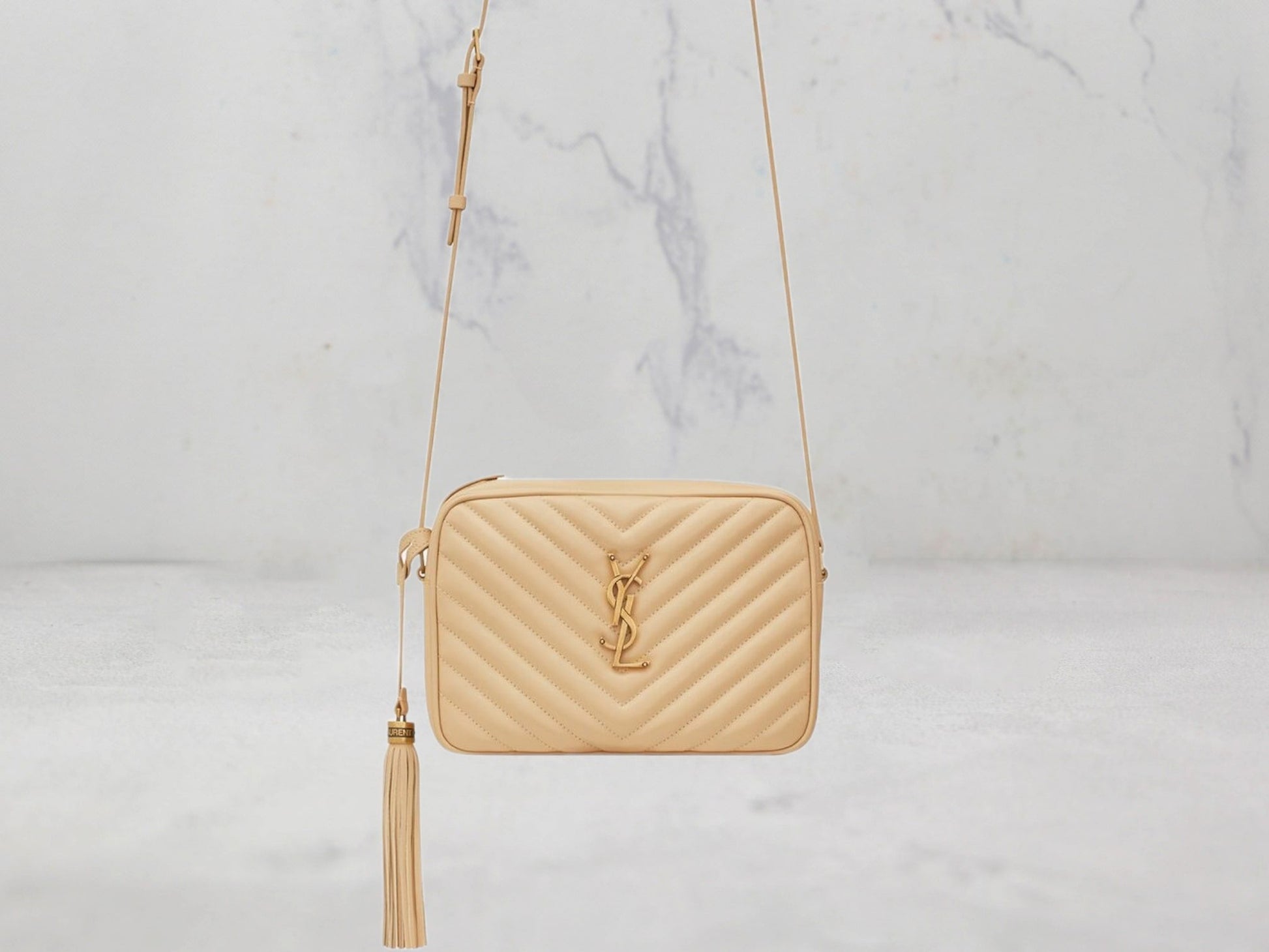SAC Saint Laurent LOU CAMERA BAG MATELASSÉ - Blanc
