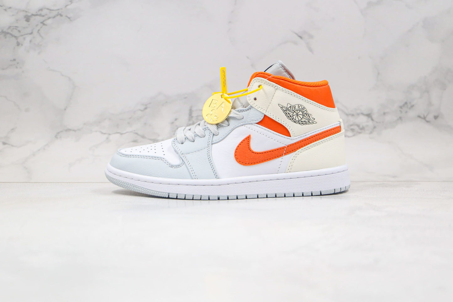Jordan 1 Mid Starfish Pure Platinum - 