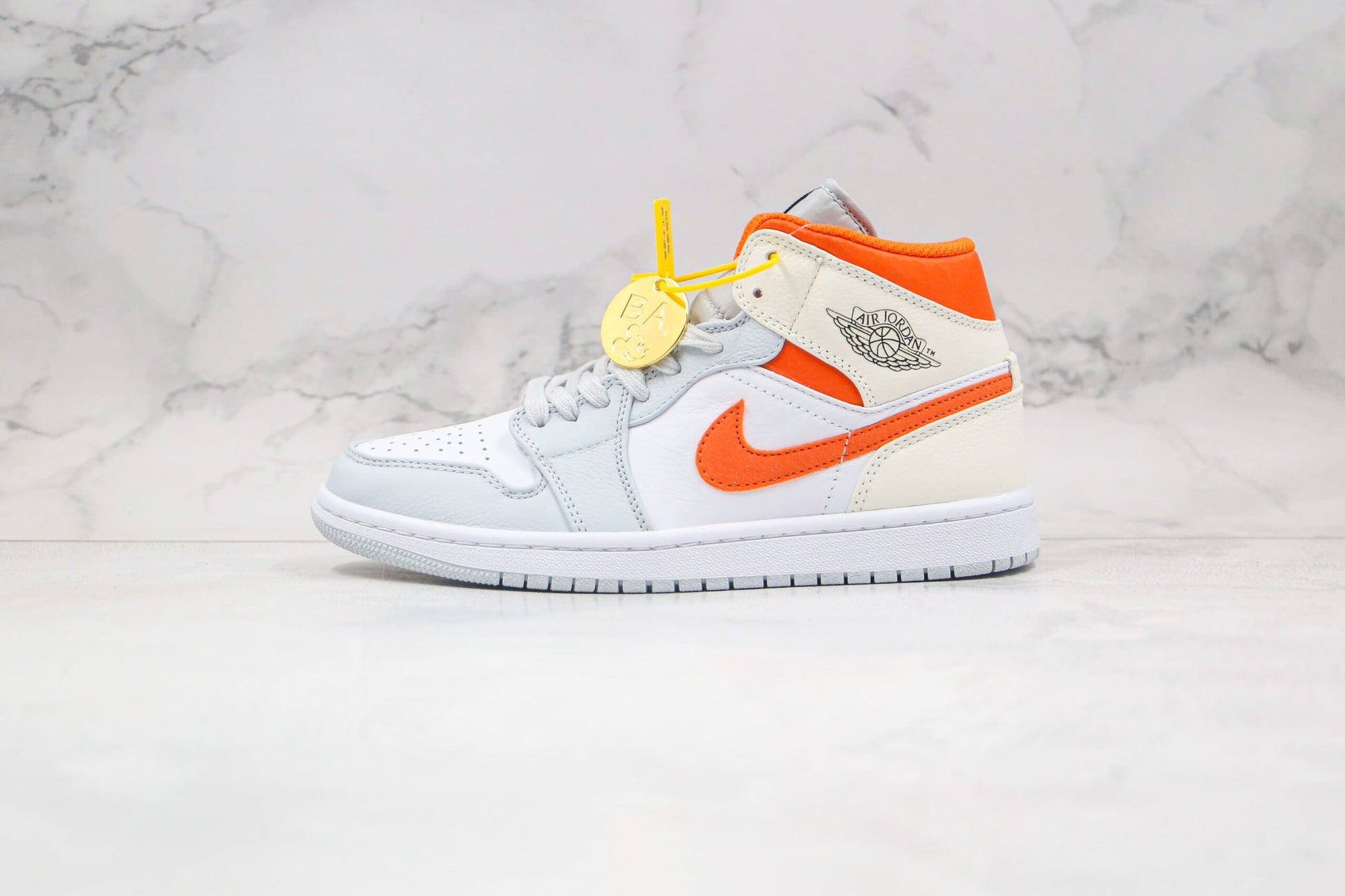 Jordan 1 Mid Starfish Pure Platinum - 