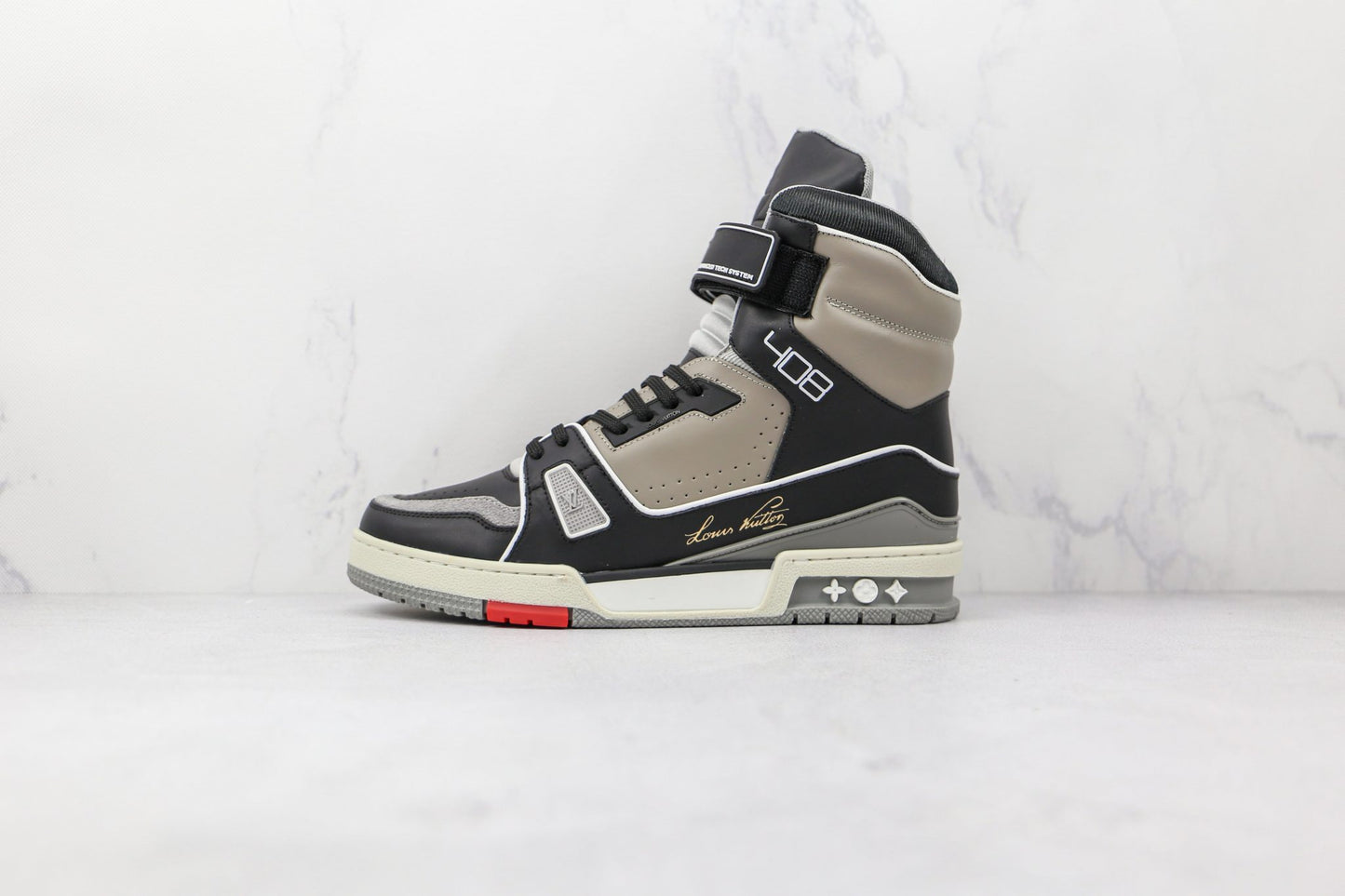Louis Vuitton Trainer Montante - Rouge / Gris / Noir