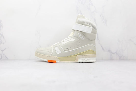 Louis Vuitton Trainer Montante - Blanc / Orange