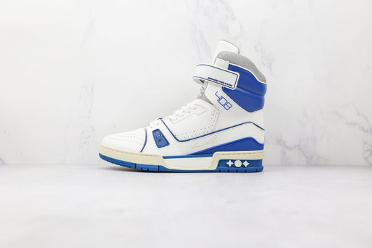 Louis Vuitton Trainer Montante - Blanc / Bleu Marine